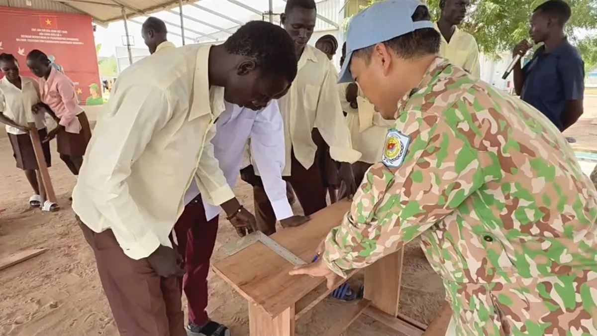 Vietnamese Peacekeepers Rebuild School Infrastructure, Promoting Education in Abyei
