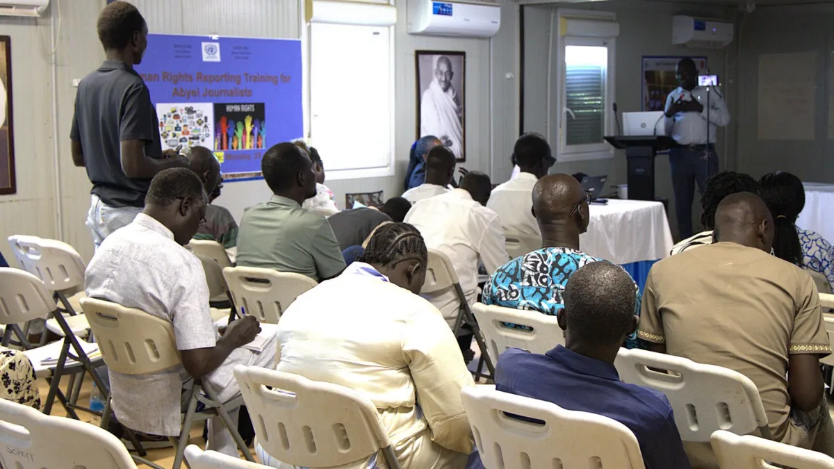 UNISFA facilitates Human Rights Reporting Training for Abyei Media Practitioners