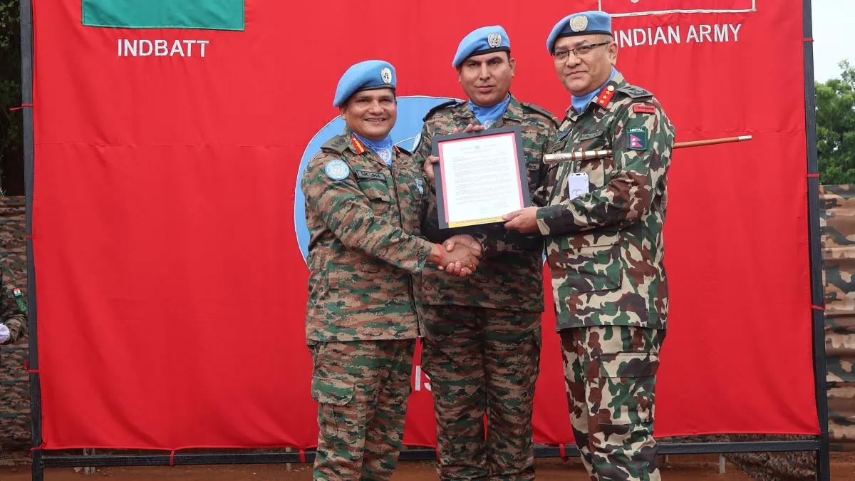 INDIAN PEACEKEEPERS AWARDED UN MEDALS FOR SERVICE IN ABYEI