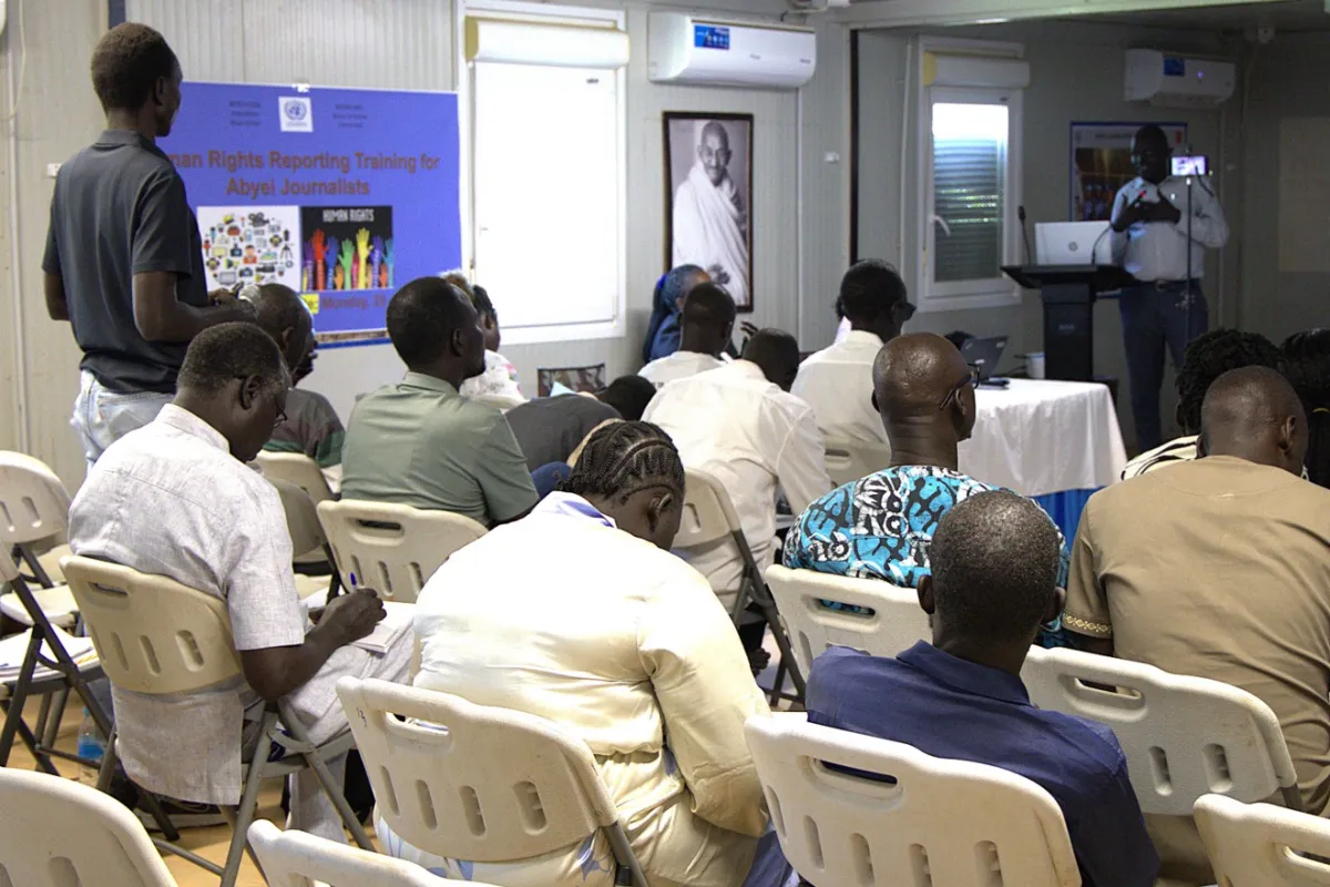 UNISFA facilitates Human Rights Reporting Training for Abyei Media Practitioners