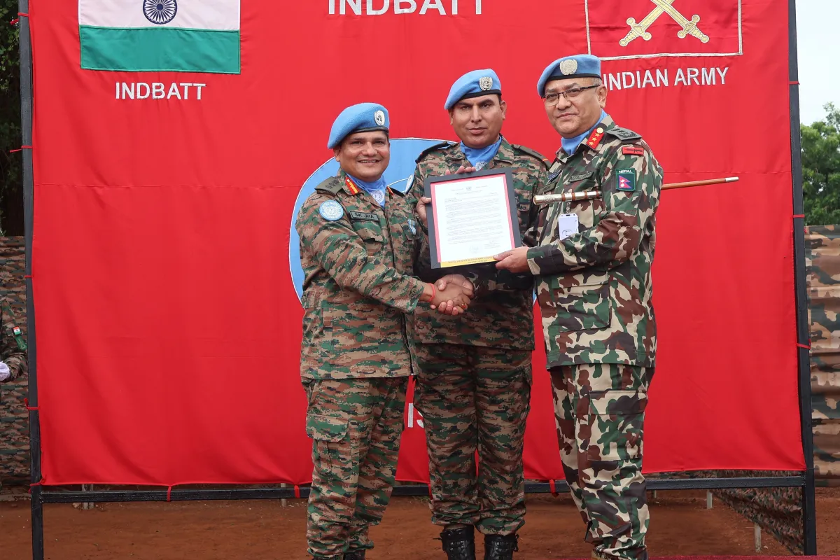 INDIAN PEACEKEEPERS AWARDED UN MEDALS FOR SERVICE IN ABYEI
