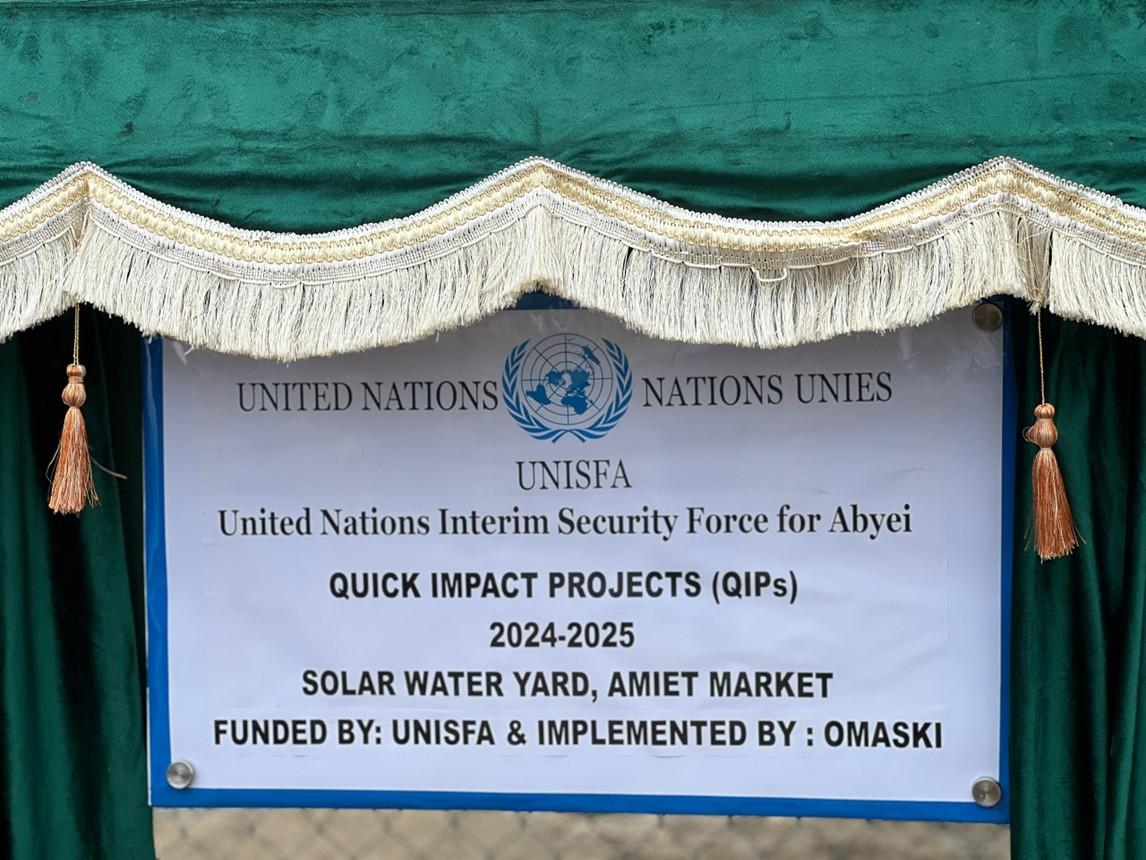 UNISFA Quick Impact Projects. Changing thousands of lives in Abyei