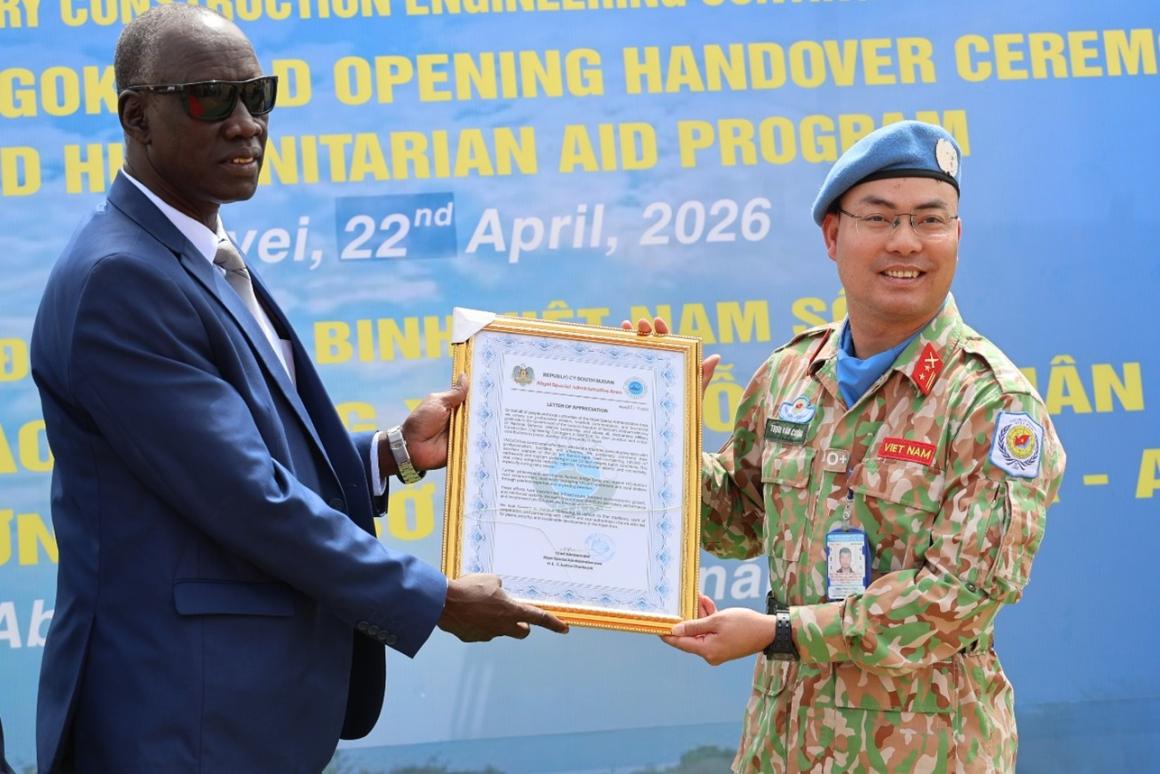 Vietnamese Peacekeepers rebuild critical infrastructure in Abyei